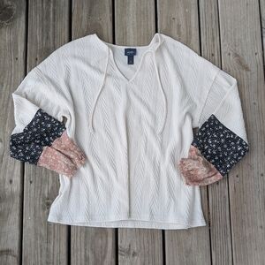 SzM Daytrip Cream Pheasant Top Floral Patchwork